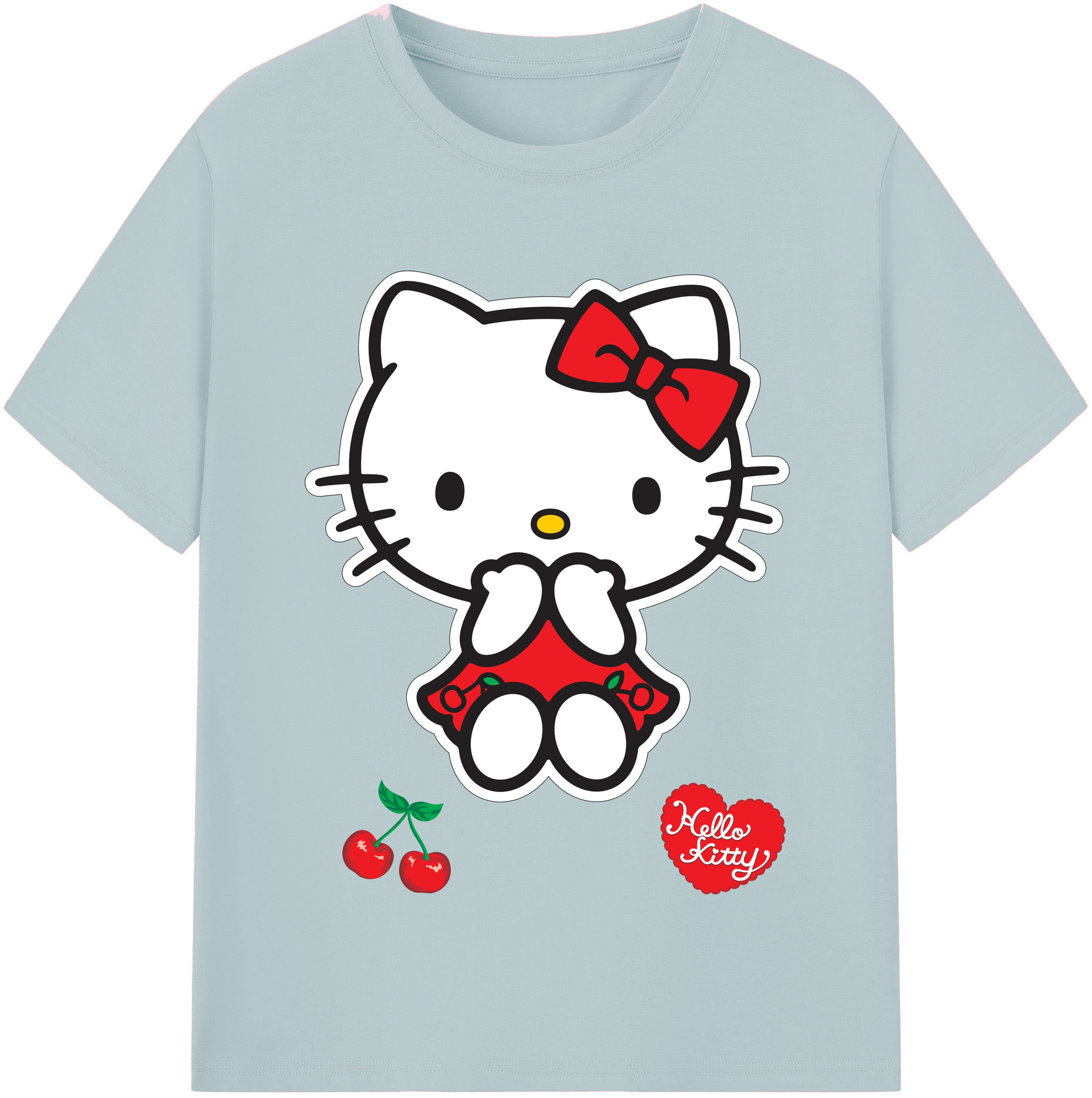 （画像用） Hello Kitty ハローキティ 綿100％半袖Tシャツ（フロントプリント）
